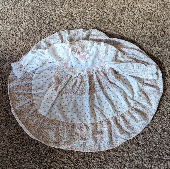 1980's CALICO TODDLER DRESS 80's vintage 3 - Picture 5 of 6